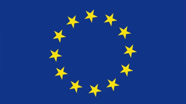 Drapelul Uniunii Europene Luxemburg — Videoclip de stoc