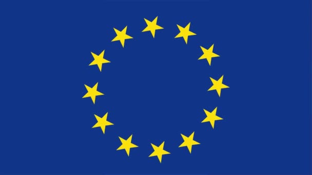 Flag European Union Ireland — Stok video