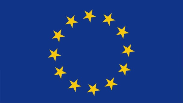 Прапор Європейського Союзу Німеччини — стокове відео