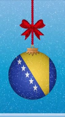 Bosna-Hersek bayrağıyla Noel balosuna kar yağıyor