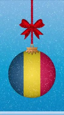 Romanya bayrağıyla Noel balosuna kar yağıyor