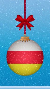 Güney Osetya bayrağıyla Noel balosuna kar yağıyor