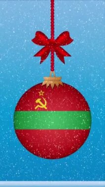 Transnistria bayrağıyla Noel balosuna kar yağıyor