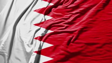 Bahreyn dalgalanan bayrak gerçekçi bez animasyonu