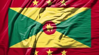 Grenada sallanan bayrak gerçekçi kumaş animasyonu