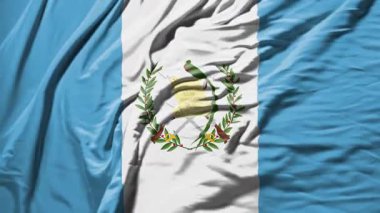 Guatemala sallanan bayrak gerçekçi kumaş animasyonu