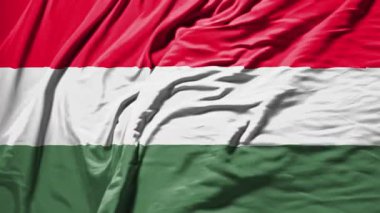 hungary sallanan bayrak gerçekçi kumaş animasyonu