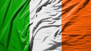 İrlanda bayrağı sallıyor gerçekçi kumaş animasyonu