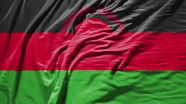 Malawi 'nin bayrak sallaması gerçekçi kumaş animasyonu