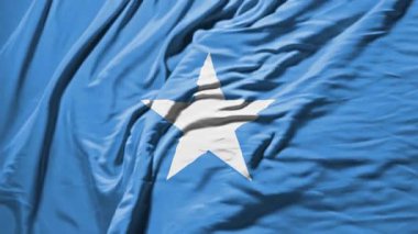 Somali 'de bayrak sallayan gerçekçi kumaş animasyonu