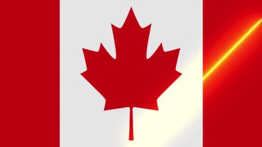 Canlandırılmış ışık süpürme ile Kanada bayrağı