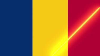 Canlandırılmış ışık süpürme ile Chad bayrağı