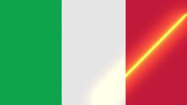 Canlandırılmış ışık süpürme ile İtalyan bayrağı