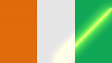 Canlandırılmış ışık süpürgeli fildişi kıyı bayrağı