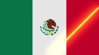 Animasyon ışık süpürme ile Meksika bayrağı