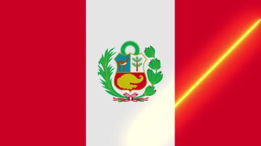 Canlandırılmış ışık süpürme ile peru bayrağı