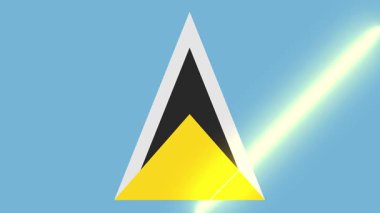 Canlandırılmış ışık süpürgeli Aziz Lucia bayrağı