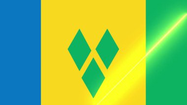 Canlandırılmış ışık süpürme ile Aziz Vincent bayrağı