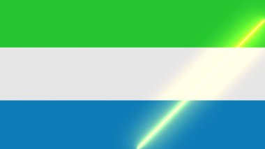 Sierra leone bayrağı animasyon ışık süpürme ile