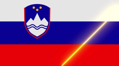 Hareketli ışık süpürgeli Slovakya bayrağı