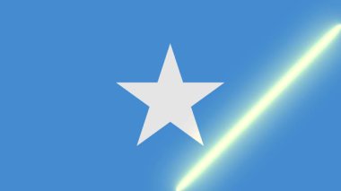 Animasyon ışık süpürme ile somali bayrağı
