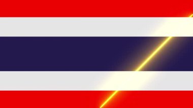 Animasyon ışık süpürme ile Tayland bayrağı