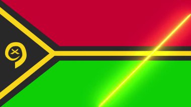 Canlandırılmış ışık süpürme ile vanuatu bayrağı