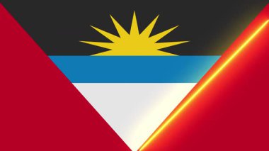 Antigua ve barbuda bayrağı animasyon ışık süpürme ile