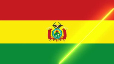 Canlandırılmış ışık süpürme ile bolivya bayrağı