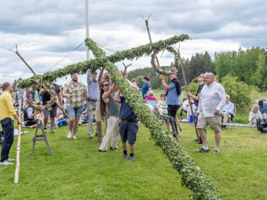 Torstuna, İsveç - 20 Haziran 2025: İsveç folkloru 20 Haziran 2025