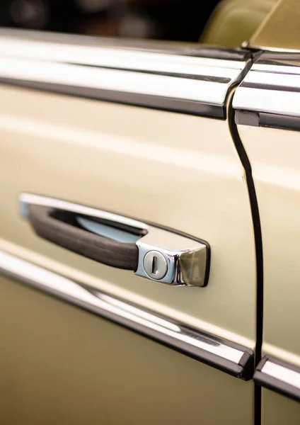 Классический Ретро Стиль Дверной Ручки Автомобиля Замочной Скважины — стоковое фото