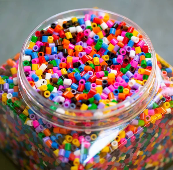 Tas Perles Plastique Multicolore — Photo