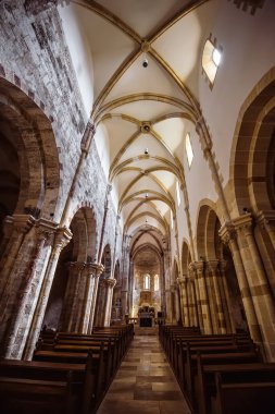 Interior of famous roman style Jaki church Hungary