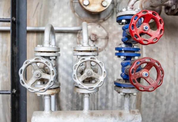 Detail Hydraulic Manual Valves Industrial Factory — Stock Photo, Image