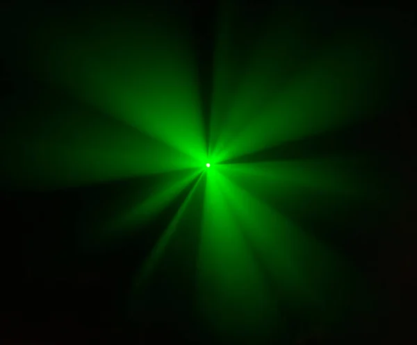 Rayo Verde Luz Negro — Foto de Stock