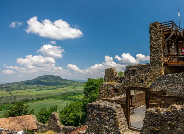 View Balaton Uplands Ruins Szigliget Medieval Castle — Stock Photo, Image