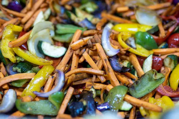 Heap Mix Sliced Grilled Vegetables Royalty Free Stock Images