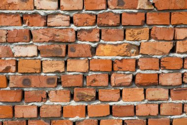 Detay eski tuğla duvar zarar