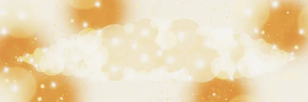 Wunderschönes Glitzerndes Goldfarbenes Glitzerndes Bokeh Banner Perfekt Für Neujahr Oder Stockfoto