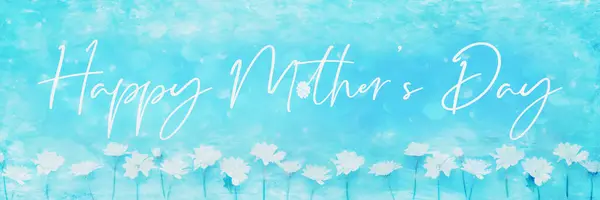 Happy Mother Day Hintergrund Mit Abstrakten Weißen Gänseblümchen Blumen Banner Stockfoto