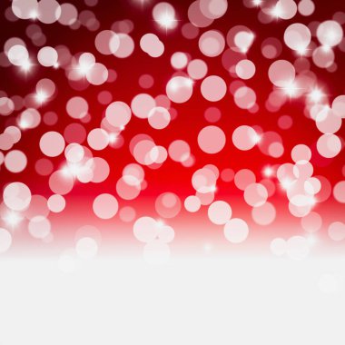 Güzel, soyut, bulanık kırmızı ve beyaz Bokeh ışıkları Sevgililer Günü ya da Noel için mükemmel arka plan.  