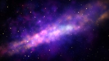 Uzay Bulutsusu arkaplanı uzayda toz, bulut ve dış uzayda yıldız alanları, Patlayan Galaksi, Elektrik Işıltısı 3d