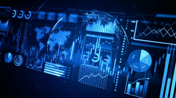 Küresel iş ve pazar veri analizi ve raporları, Pazar verileri ve Infographics animasyonu, Dijital veri grafik işleme yatırımı ve iş istatistikleri, Infographics arkaplan 3d