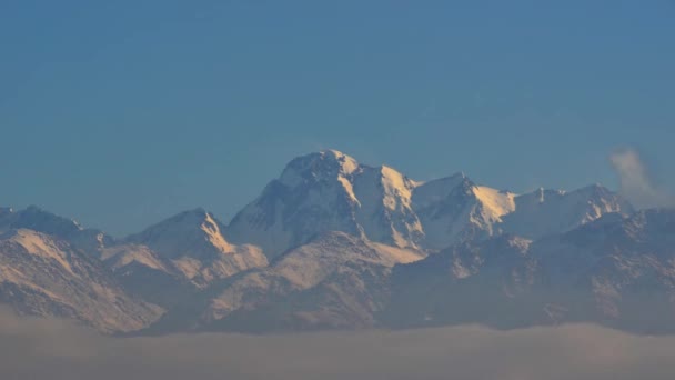 Time Lapse Φωτογραφία Του Bogda Peak Στα Βουνά Tianshan — Αρχείο Βίντεο