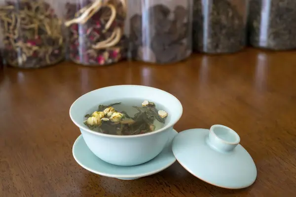 stock image Close-up chrysanthemum tea. Concept of TCM health preservation