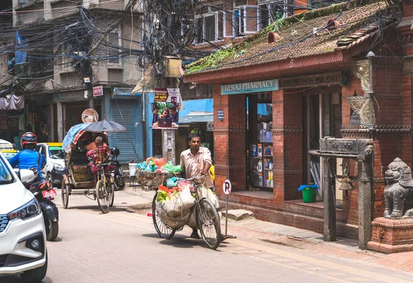 Kathmandu Nepal August 2022 Menschen Auf Den Straßen Des Distrikts — Stockfoto