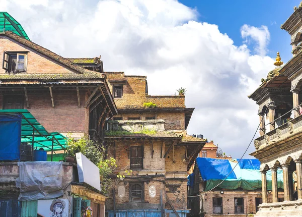 Stare Budynki Świątynia Durban Square Patan Koło Katmandu Nepal Ogromną — Zdjęcie stockowe