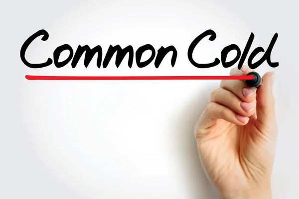 Common Cold is a viral infection of your nose and throat, upper respiratory tract, text concept background
