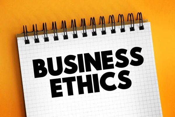 Etika Podnikání Zkoumá Etické Principy Morální Etické Problémy Které Mohou — Stock fotografie