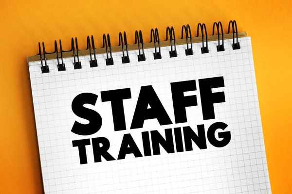 STAFF TRAINING is a programme implemented by a manager to provide specific staff members with the necessary skills and knowledge, text concept background